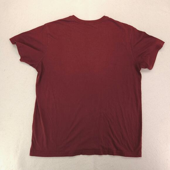 Def Leppard Band Graphic Crew Neck T Shirt Adult Mens Size Large L Maroon - Picture 9 of 9